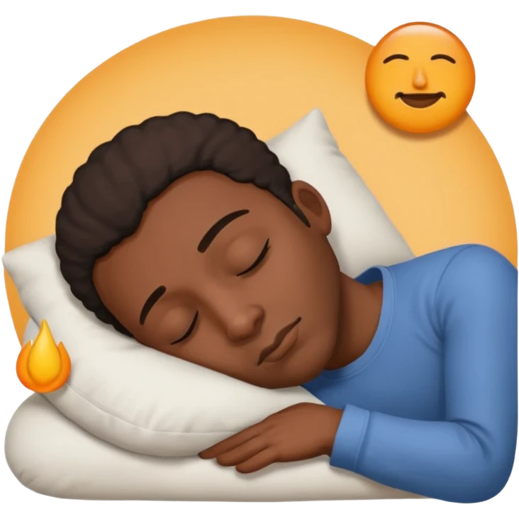 black man sleeping emoji
