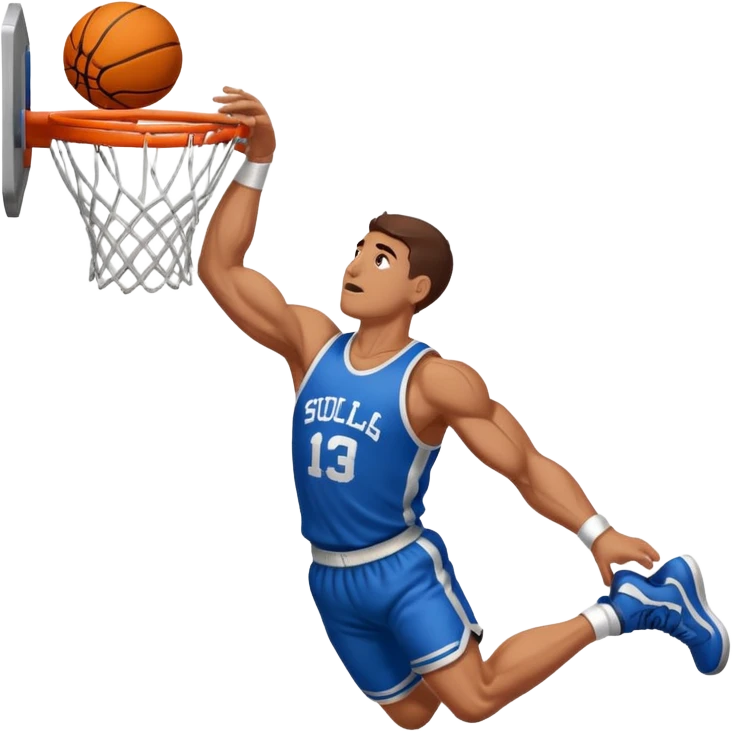 a single arm dunking a basketball into a hoop emoji