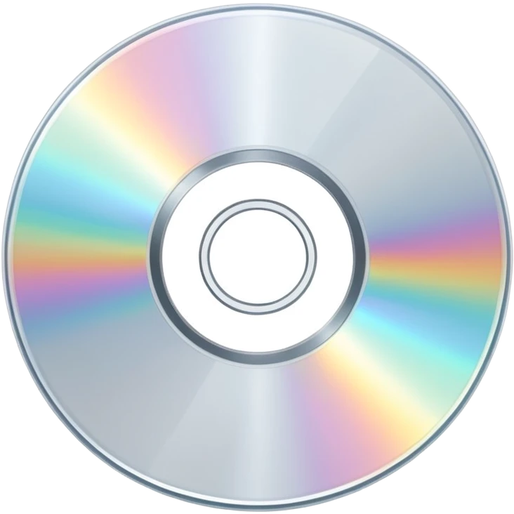 белый светящийся immortal effect CD-диск, no background emoji