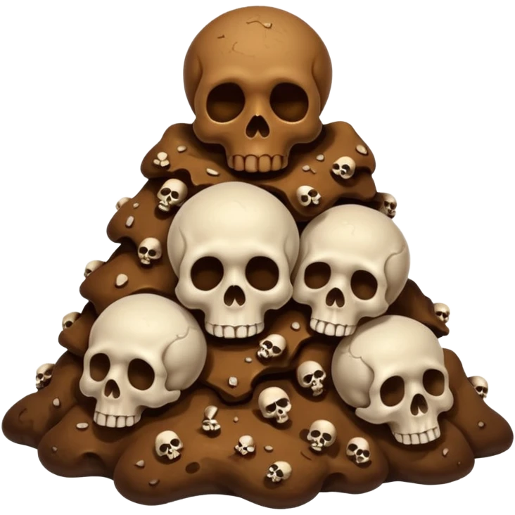 ((poop emoji))with bones and 3 skulls emoji