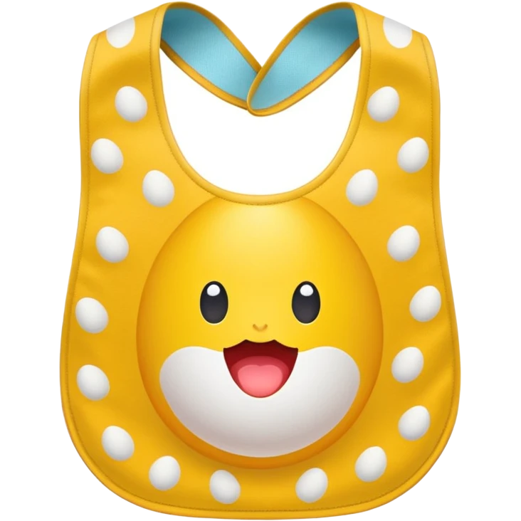 Yellow bib with egg pattern emoji