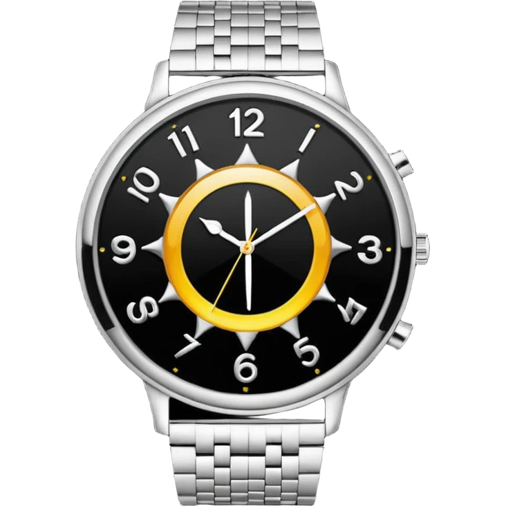 black sun watch emoji