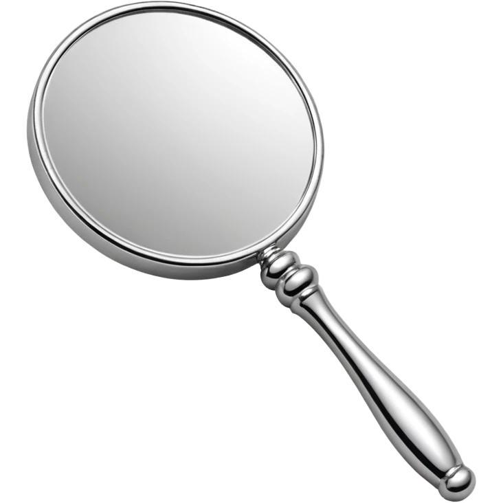 hand mirror, polished silver chrome, erotic vanity aesthetic emoji