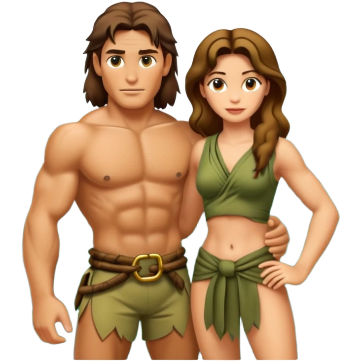 Tarzan and Jane emoji