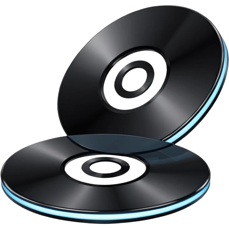 two black computer disk emoji