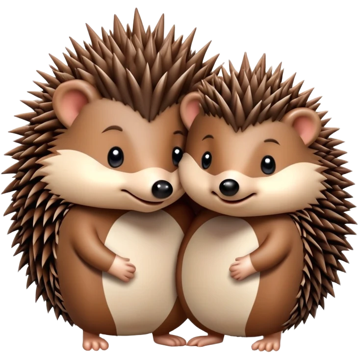 Two hedgehog in love emoji