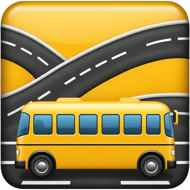 bus on the road emoji