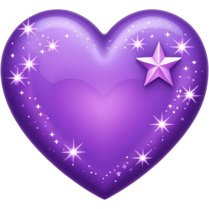 Cuore viola con le scintille emoji