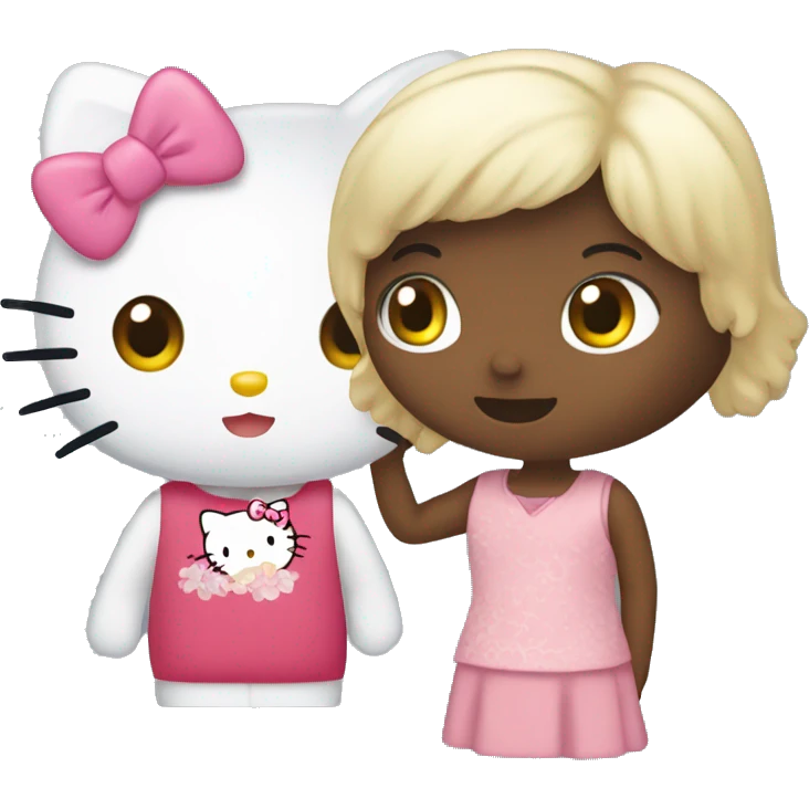 Hello kitty and dear Daniel emoji