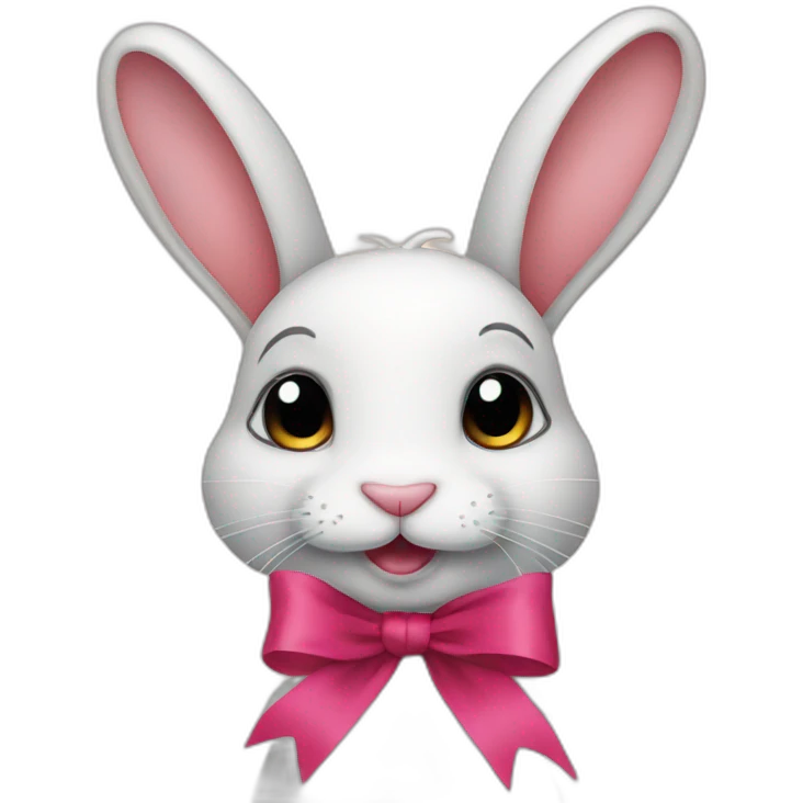 bunny with ribbon emoji