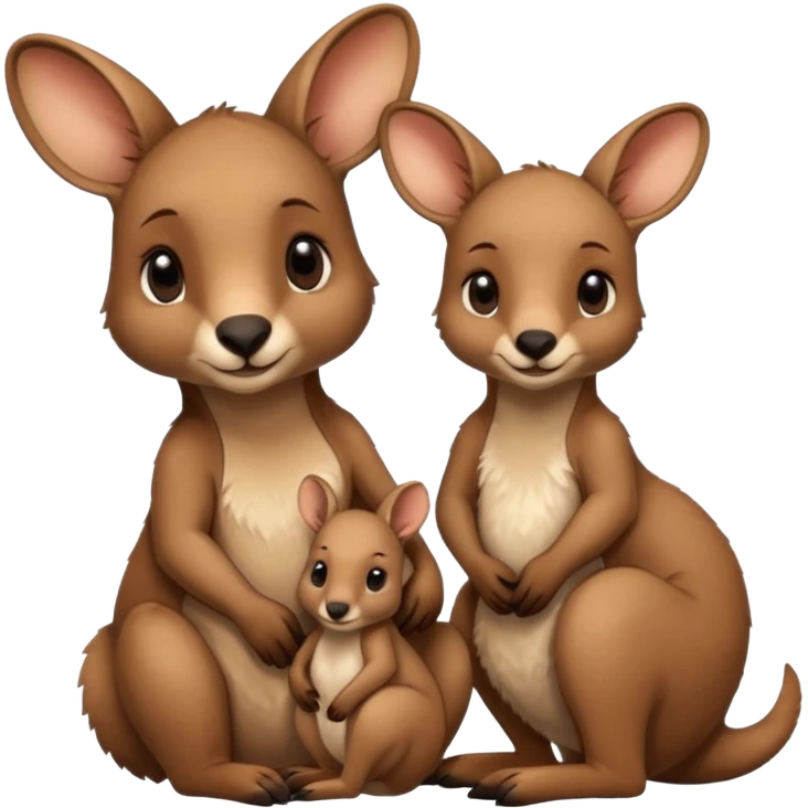 Maman et bébé kangourou emoji