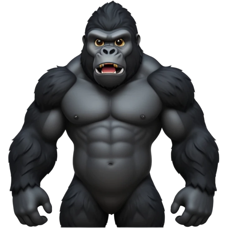 3d Full hd Pixar Style black gorilla emoji