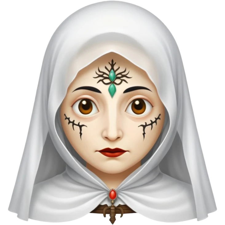 баба яга в белой фате emoji