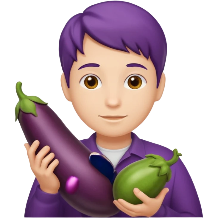 Eggplant shoved into vagina emoji
