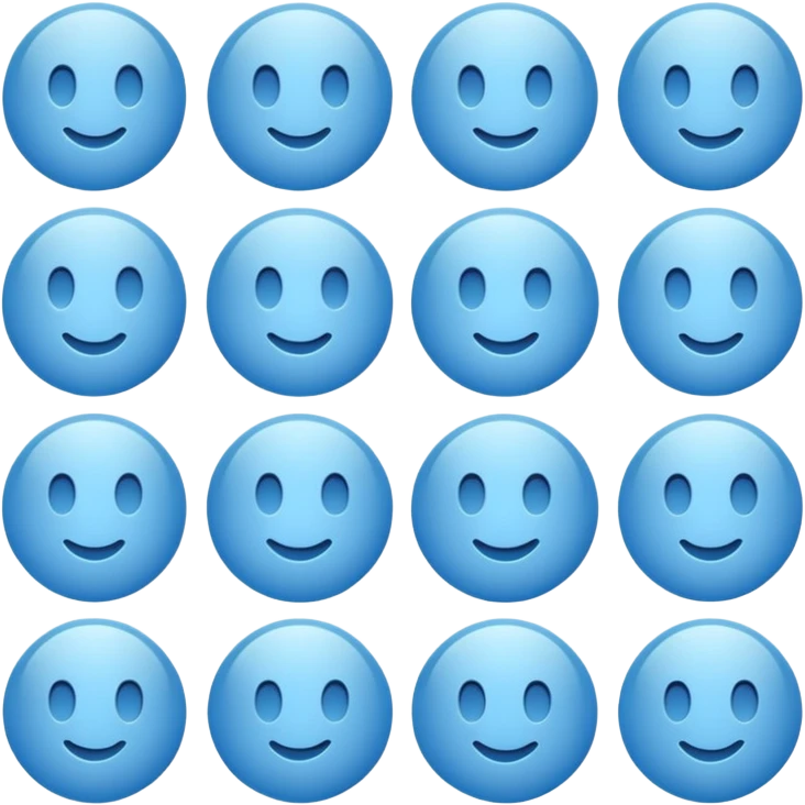 Pastel blue icons emoji