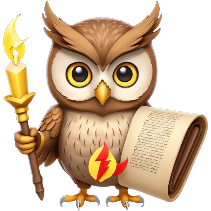 📬🦉⚡📜  emoji