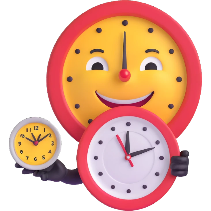 smiling face with a clock and plate, symbolizing healthy intermittent fasting emoji