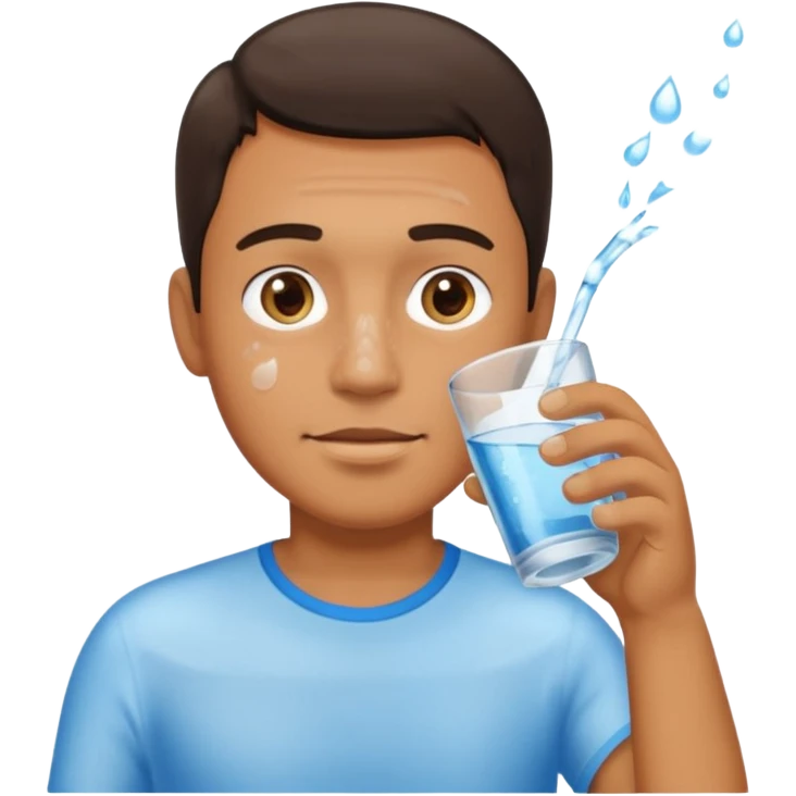 man drinking water  emoji