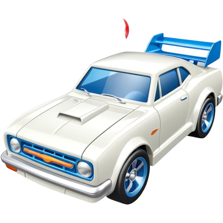 Машинка HotWheels белого цвета в классической упаковке HotWheels. emoji