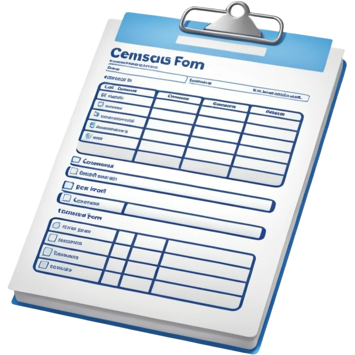 A census form emoji