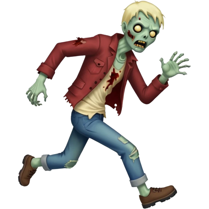 zombie chasing emoji