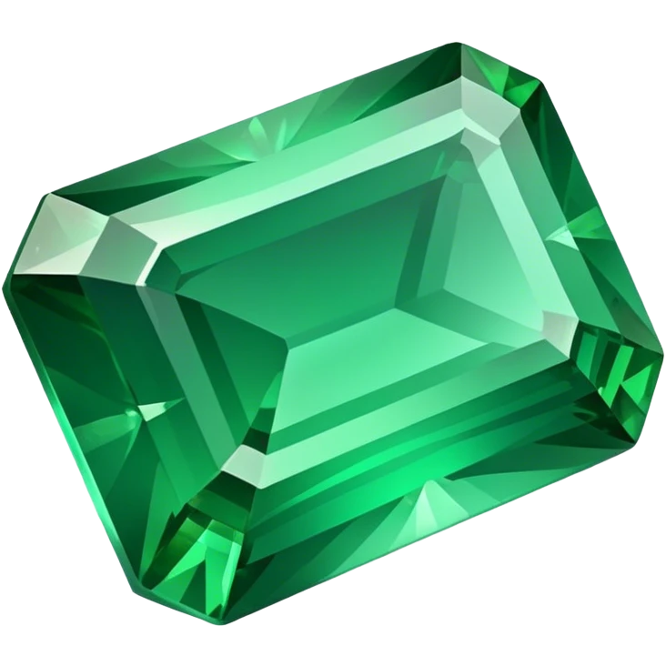 cinematic-realistic-emerald-emoji,-deep-and-lush,-with-a-vibrant-green-hue-that-catches-light,-creating-a-brilliant,-sparkling-effect-across-its-polished-surface.--large-emerald-rectangle-cut,-the-facets-of-the-gem-catch-the-light-in-rich emoji