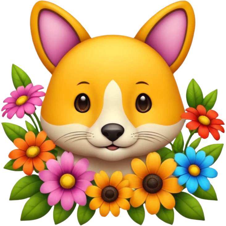 аnimals and flowers emoji