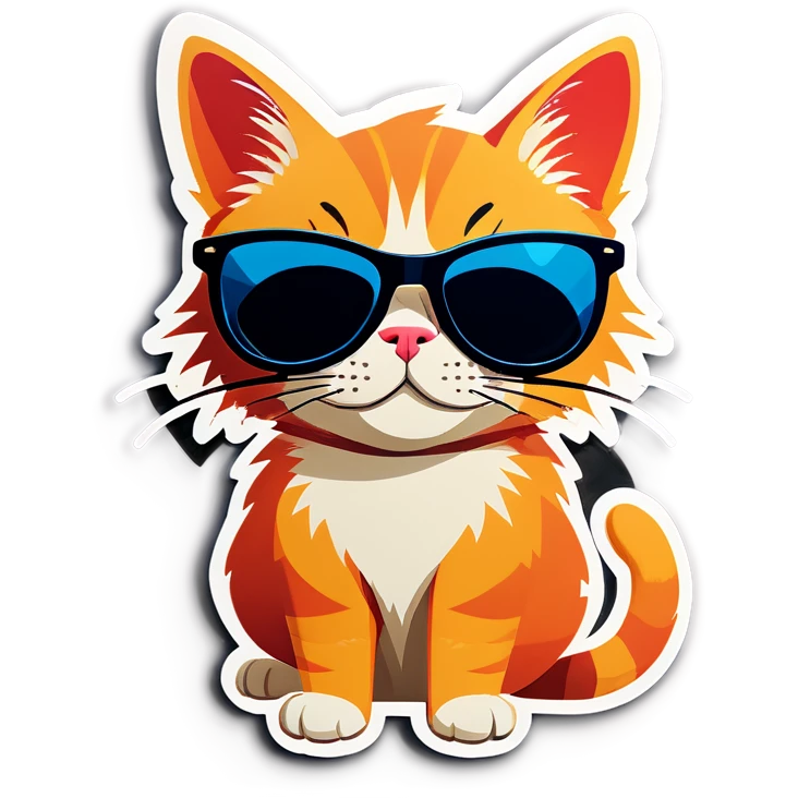 Cat with sunglasses emoji