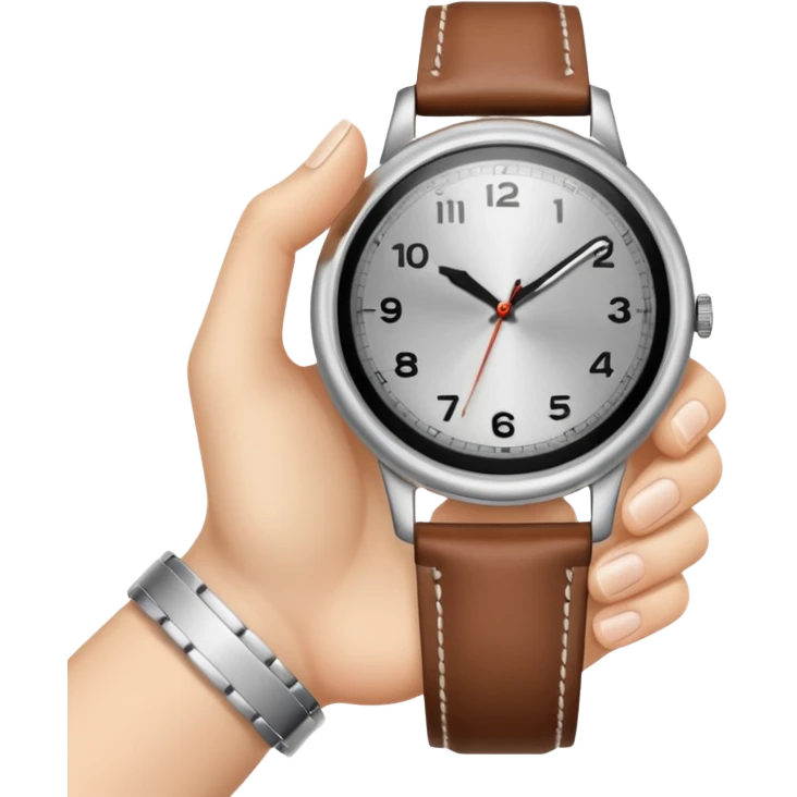 A hand with a watch emoji