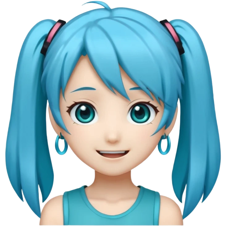 Hatsune Miku as a emoticon emoji
