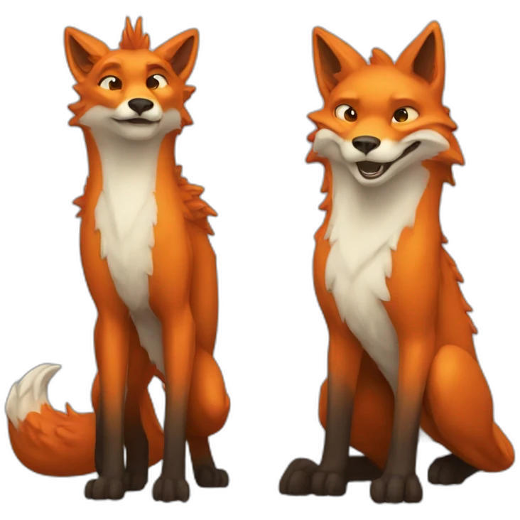 fox and dragon emoji