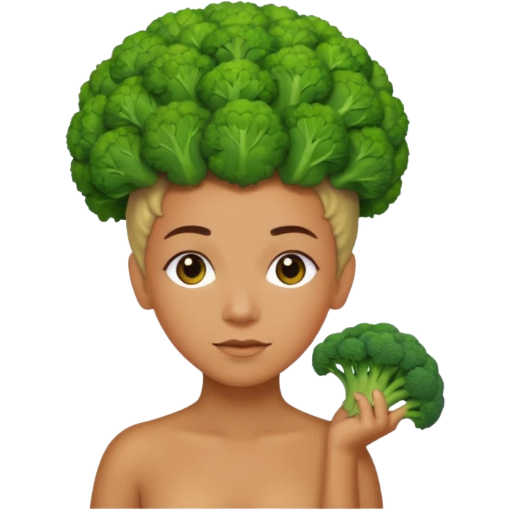 Broccoli with a big butt emoji