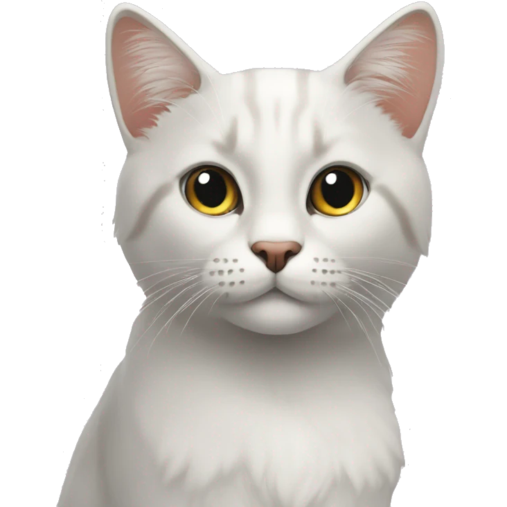 Белая шотландская кошка emoji
