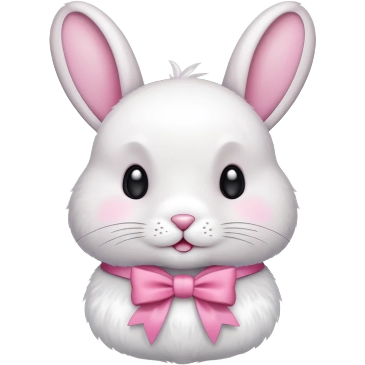 conejo con lazo rosa emoji