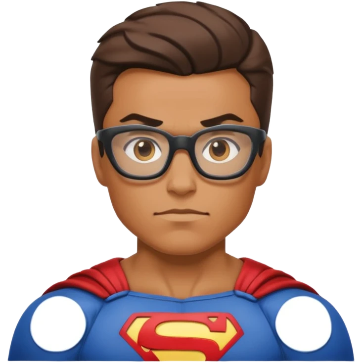 Glasses-Wearing super Heroe emoji