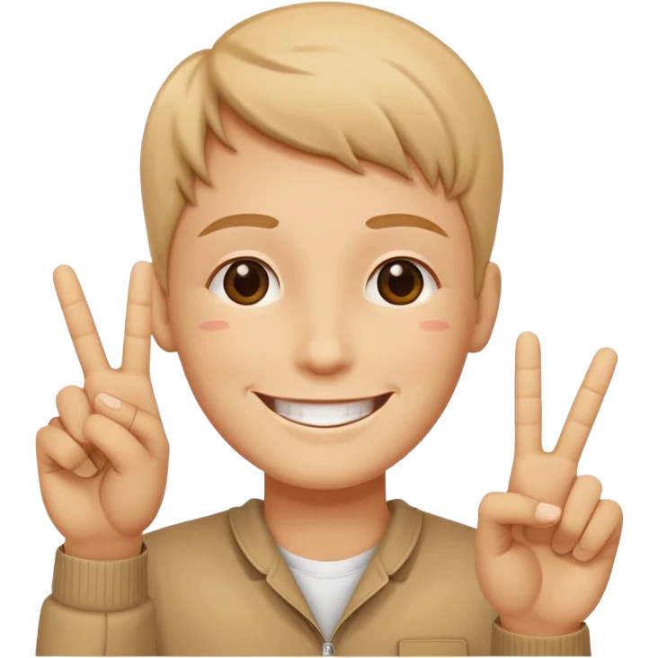 ✌🏻 avec les guillemets à faire un ciao  emoji