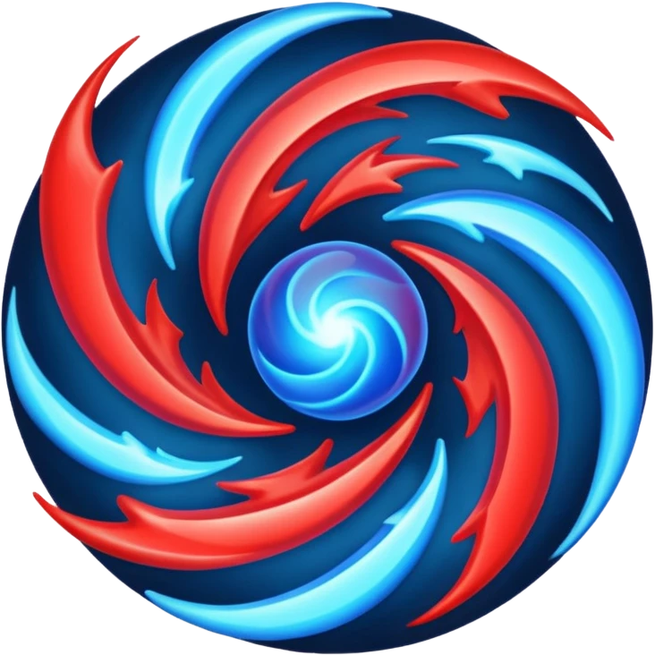glitter red and blue plasma emoji
