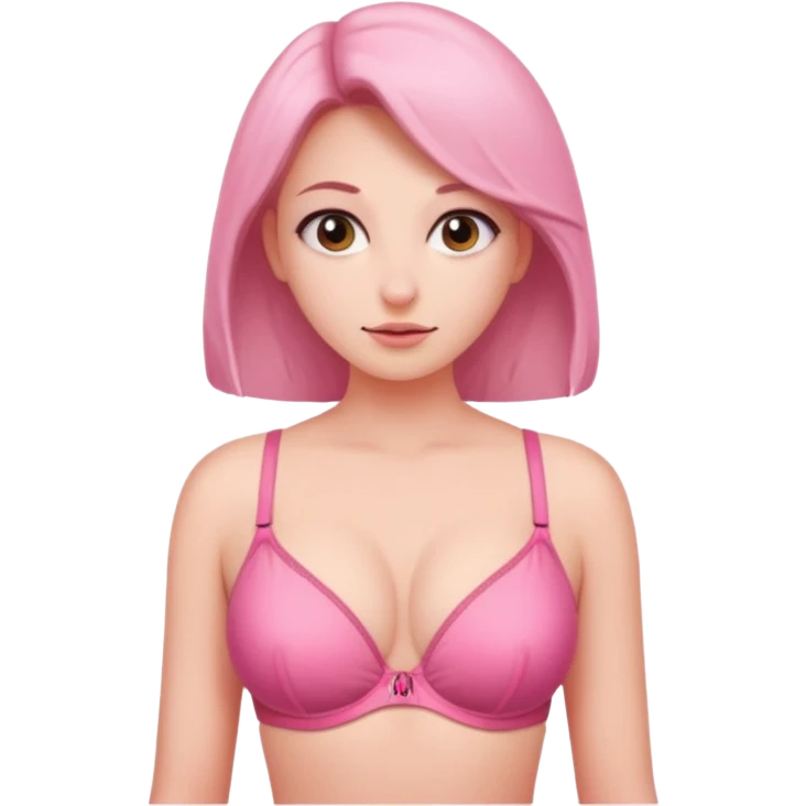Girl pink bra bug boobs emoji