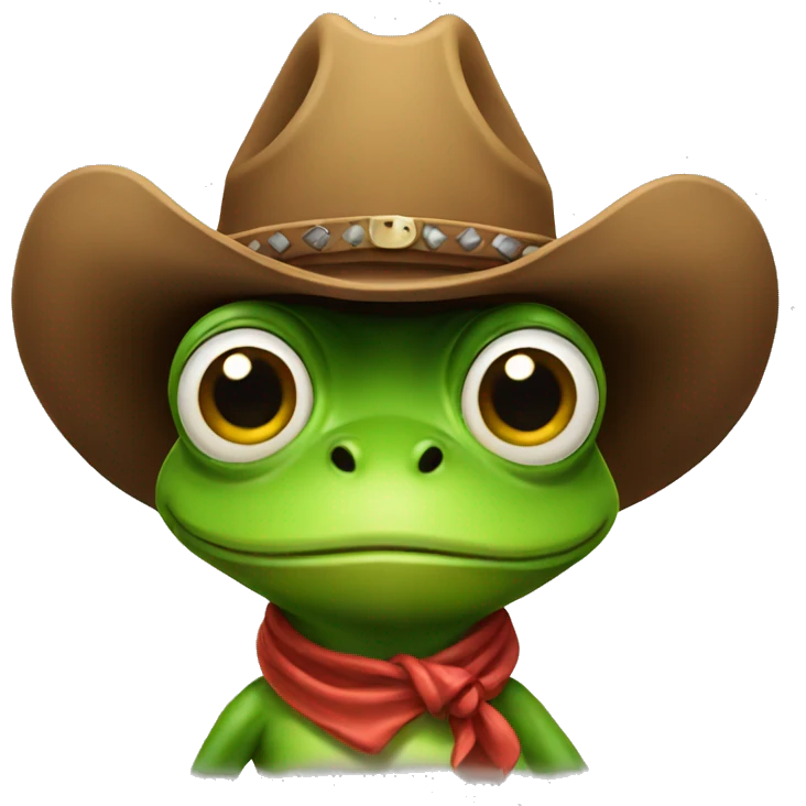 Cowboy frog emoji