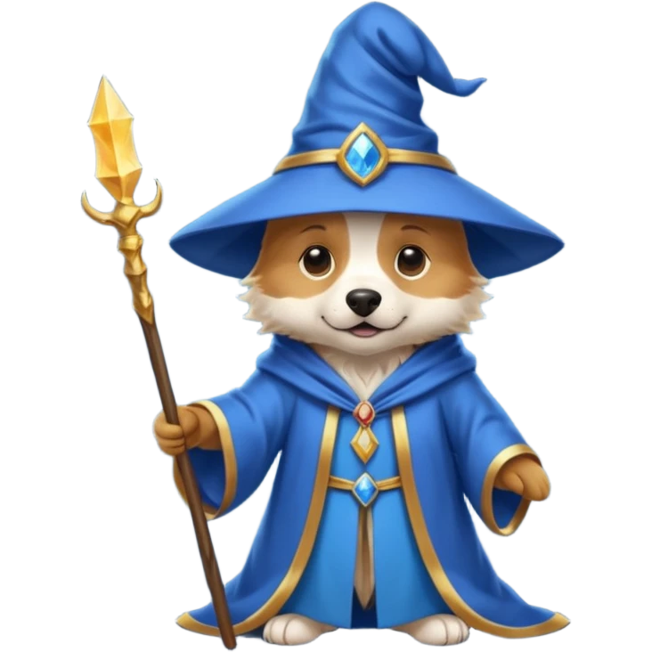 Dog wizard emoji