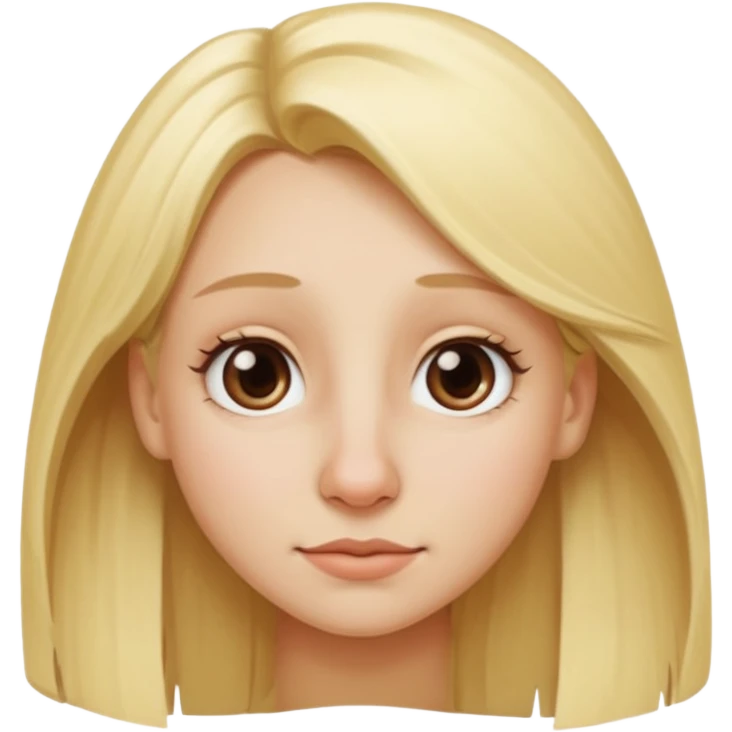 Blonde girl with huge nose emoji