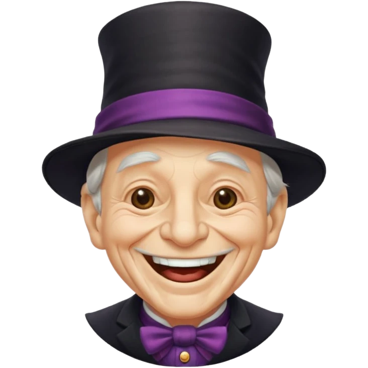 An old magician laughing 🤣 emoji