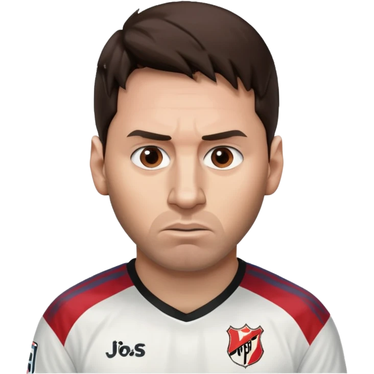 Lionel Messi angry wearing River Plate shirt emoji