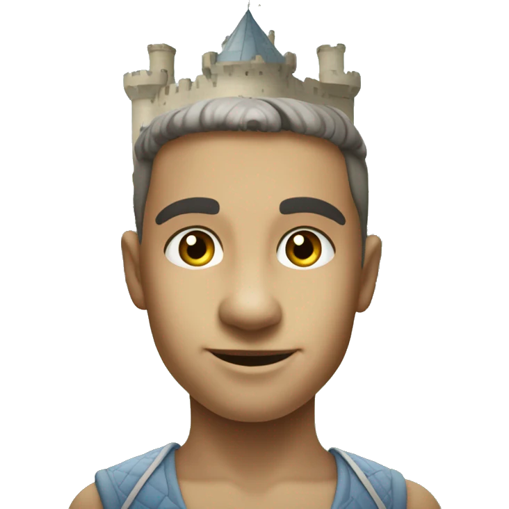 Un enfaenfant châtain et gros emoji