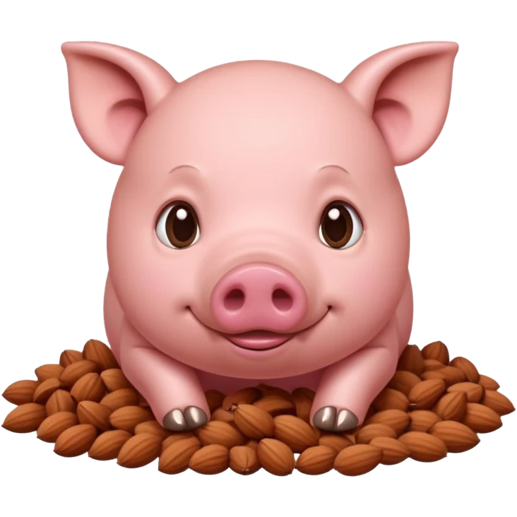 pig eating nuts emoji