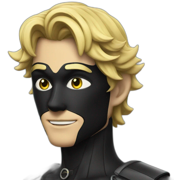 Chat noir super héro emoji