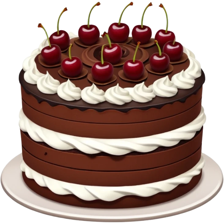 Black forest cake more darker emoji