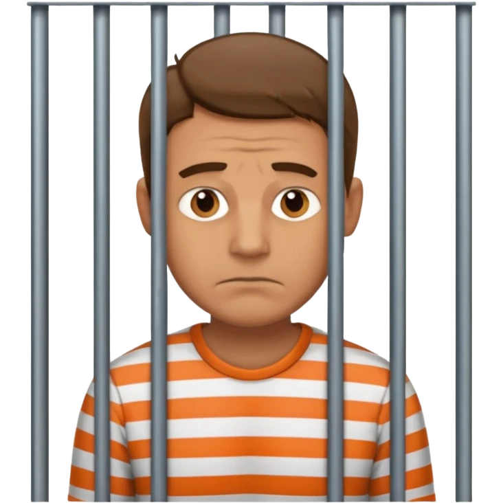 The man behind bars emoji