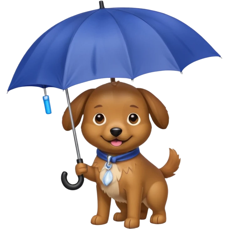 dog holding an umbrella emoji