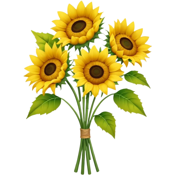 bouquet of 5 sunflower emoji